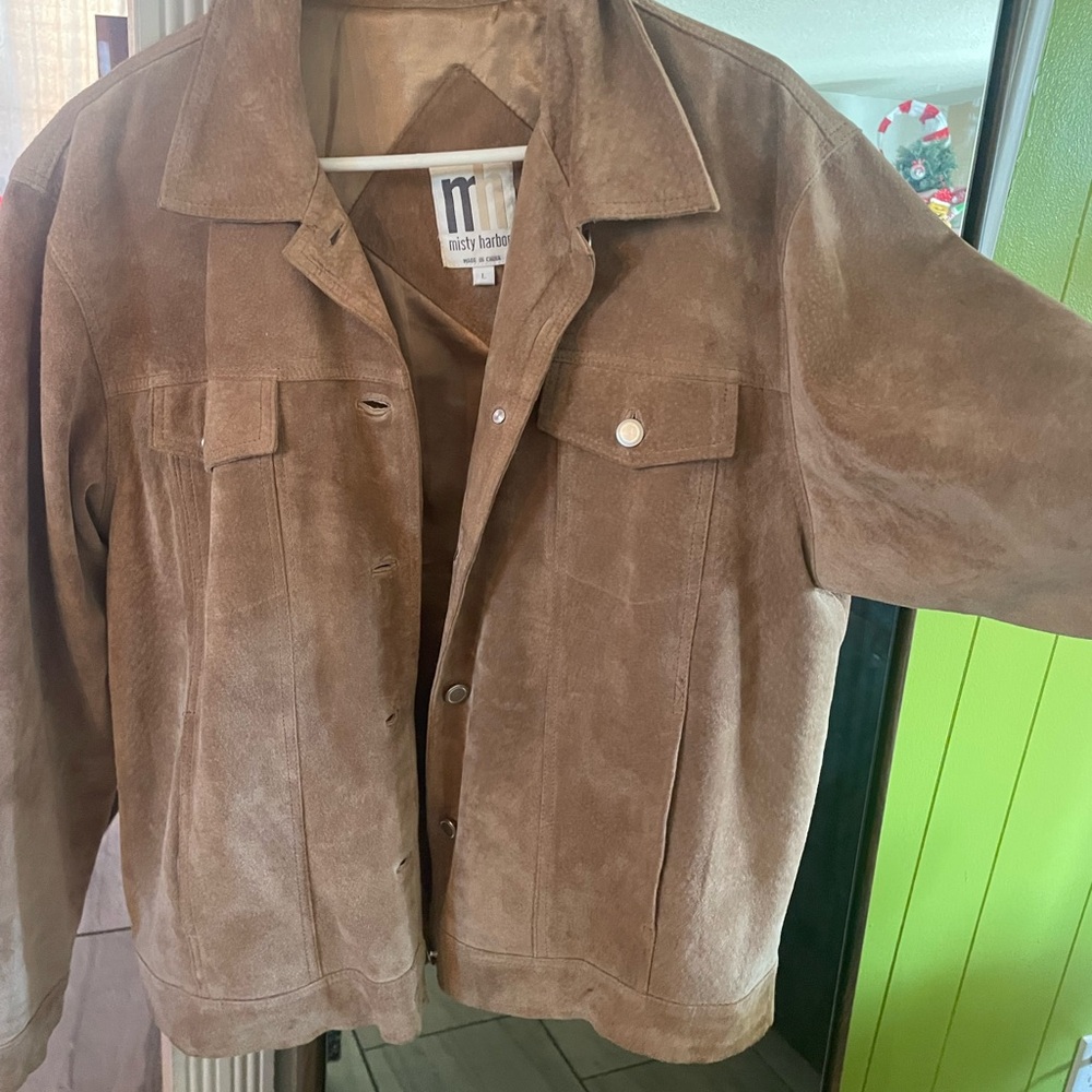 Unisex Tan Suede Jacket by Misty Harbor